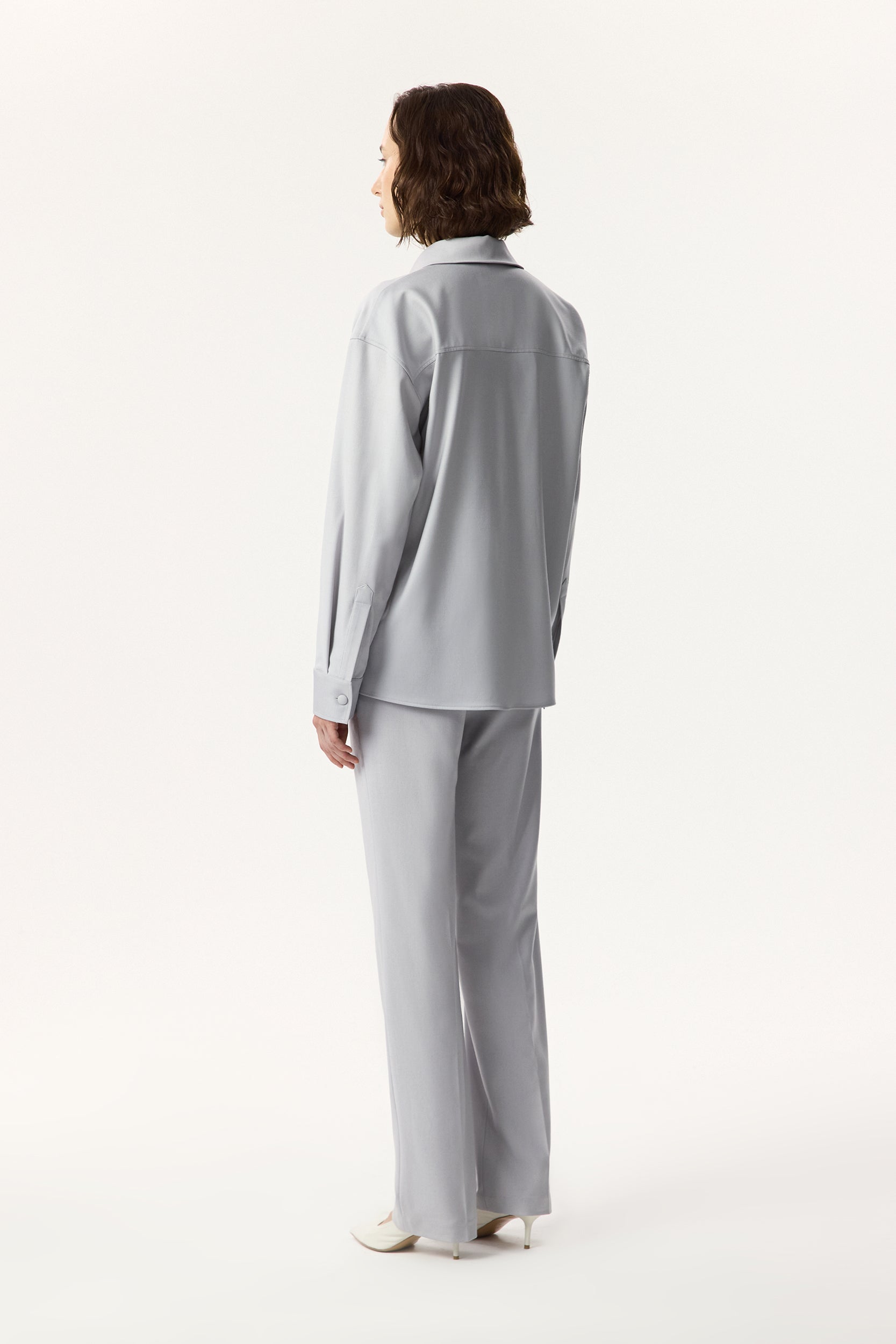 Wool shirt with belt PINXIT