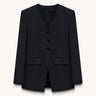 Lapelless elongated blazer PINXIT