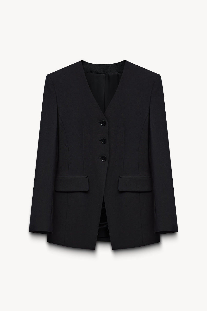 Lapelless elongated blazer PINXIT