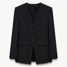 Lapelless elongated blazer PINXIT