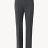 Tapered wool knit trousers Dark gray melange PINXIT EU 34