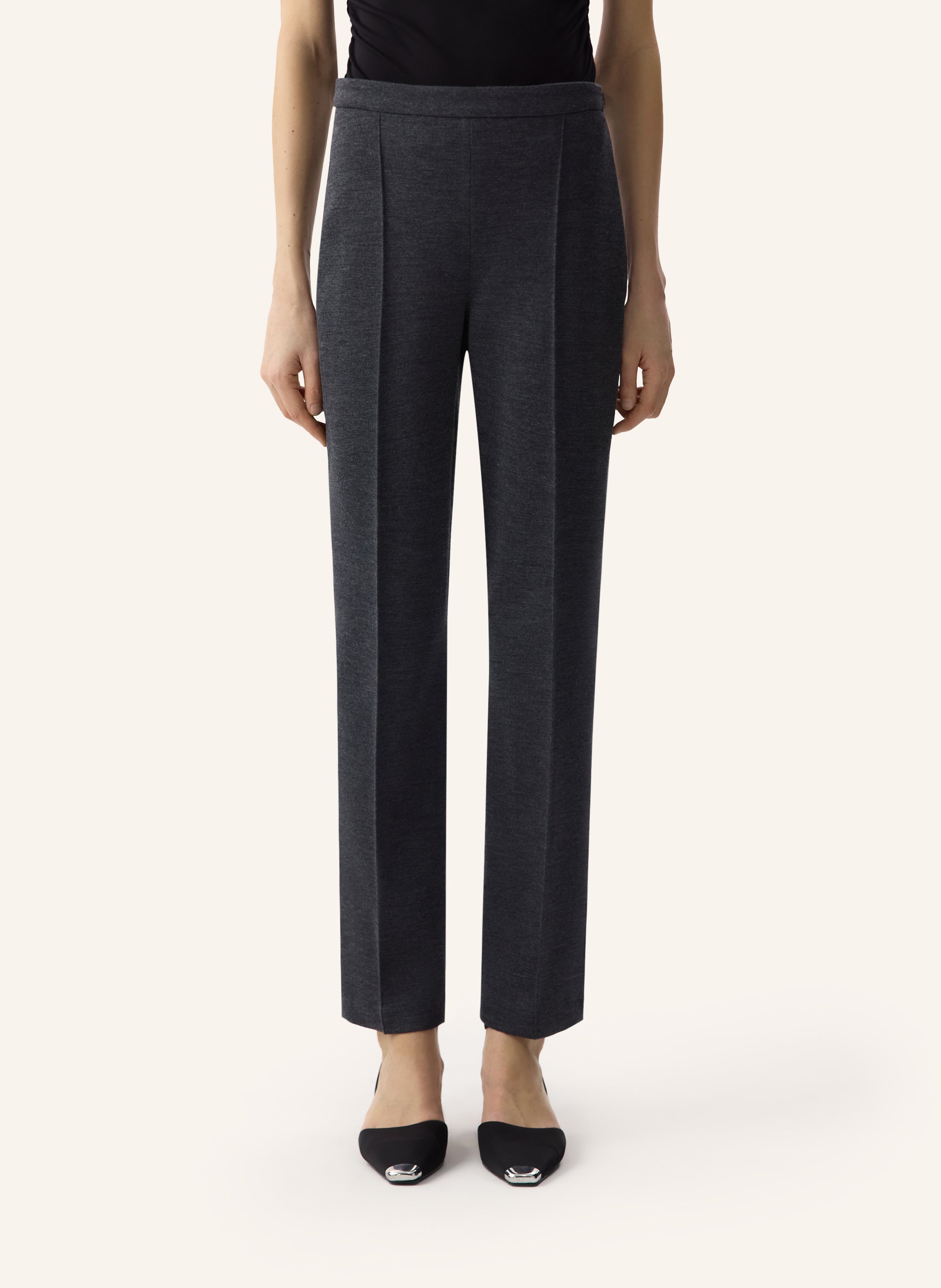 Tapered wool knit trousers PINXIT