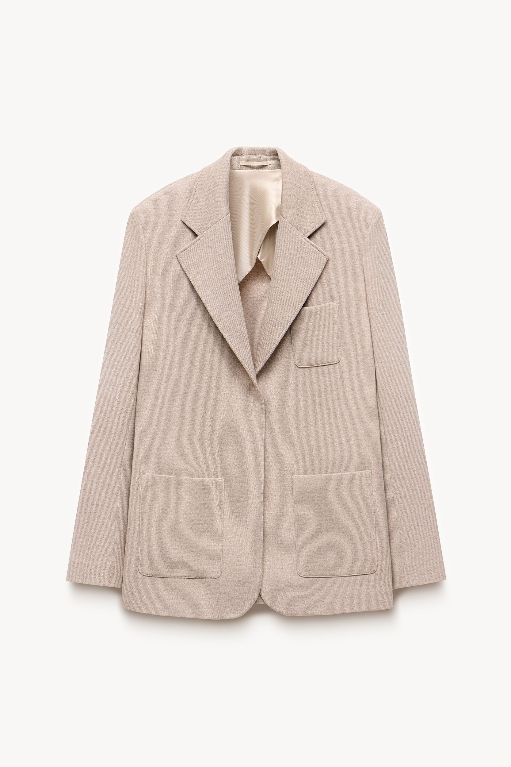 Knit blazer with wool Beige PINXIT EU 36