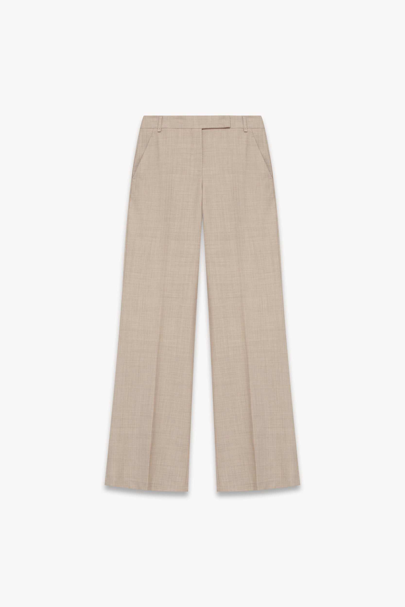 Flared trousers with virgin wool Beige melange PINXIT EU 36