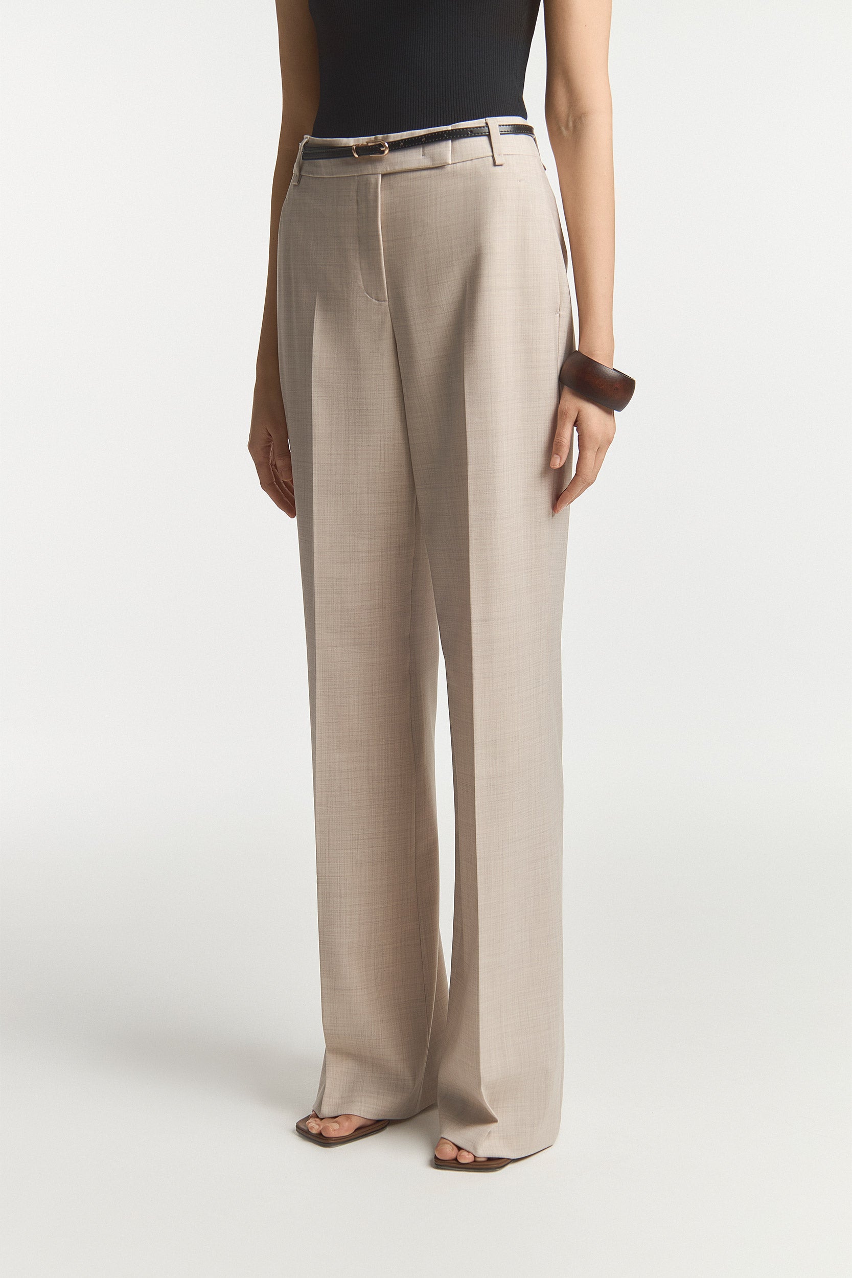 Flared trousers with virgin wool PINXIT