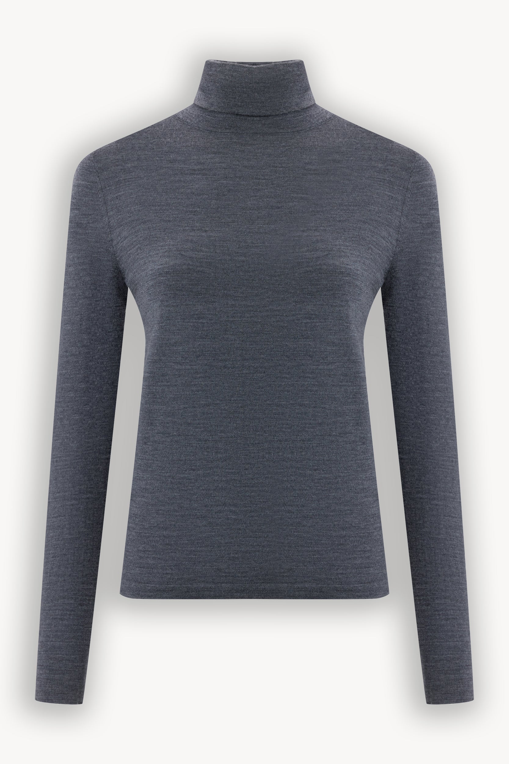 Natural wool turtleneck Gray melange PINXIT S