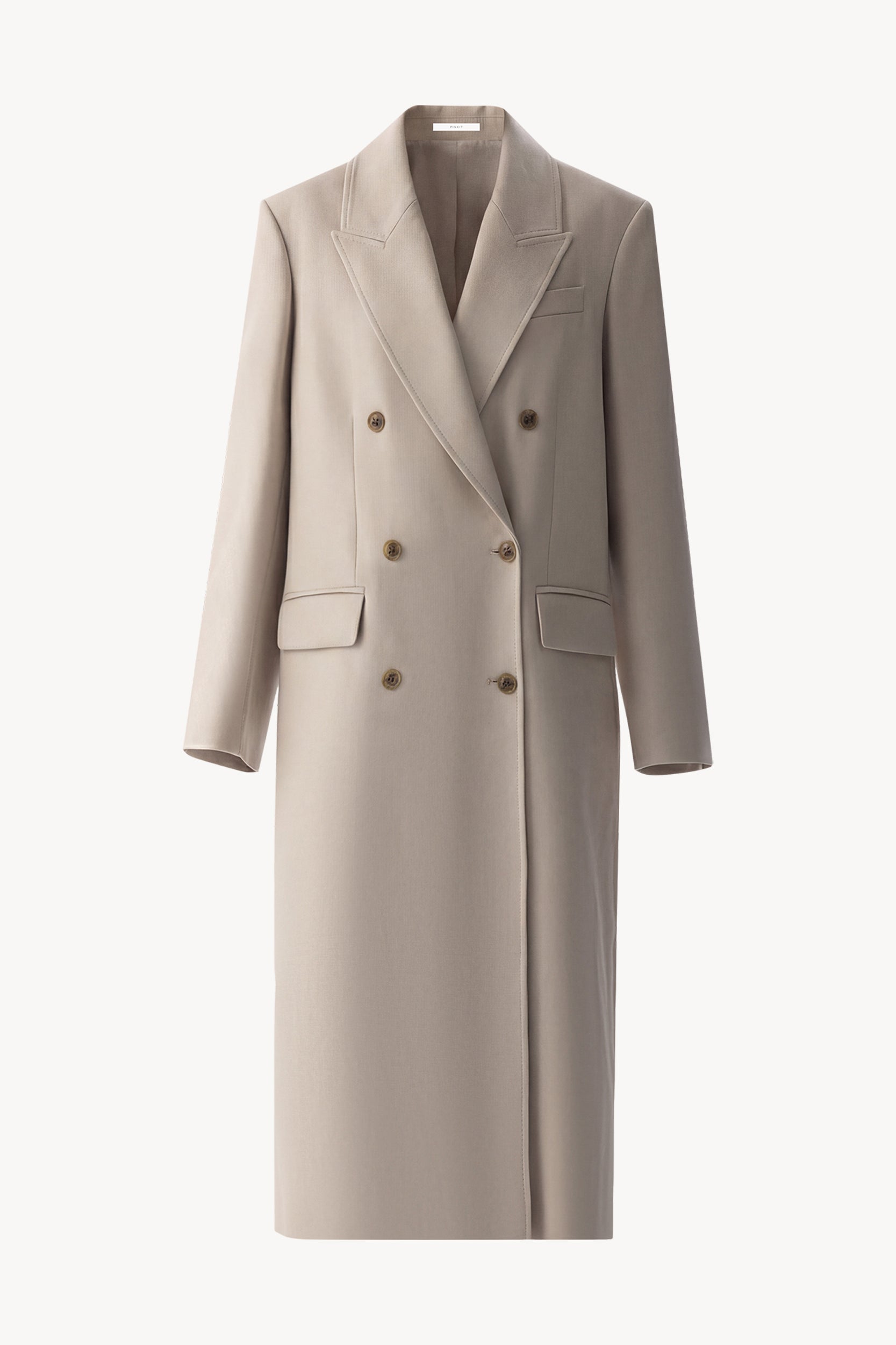 Manteau à boutonnière croisée en laine mélangée