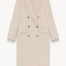 Double-breasted wool-blend coat Ivory PINXIT EU 36