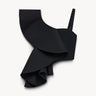 Ruffles and removable strap cropped top Black PINXIT EU 34