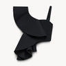 Ruffles and removable strap cropped top Black PINXIT EU 34