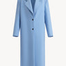 Single-breasted coat with wool Light blue PINXIT EU 36