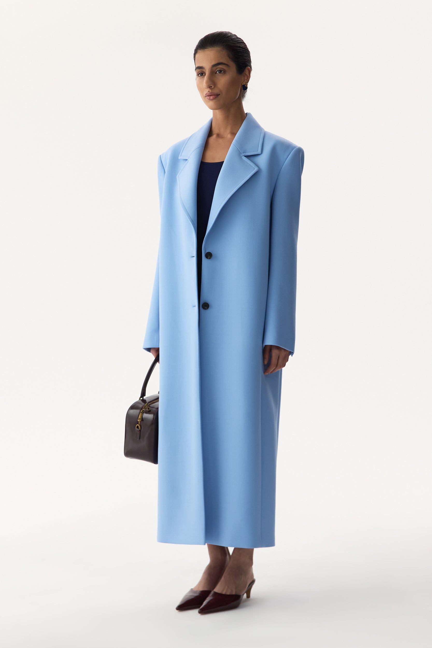 Single-breasted coat with wool PINXIT