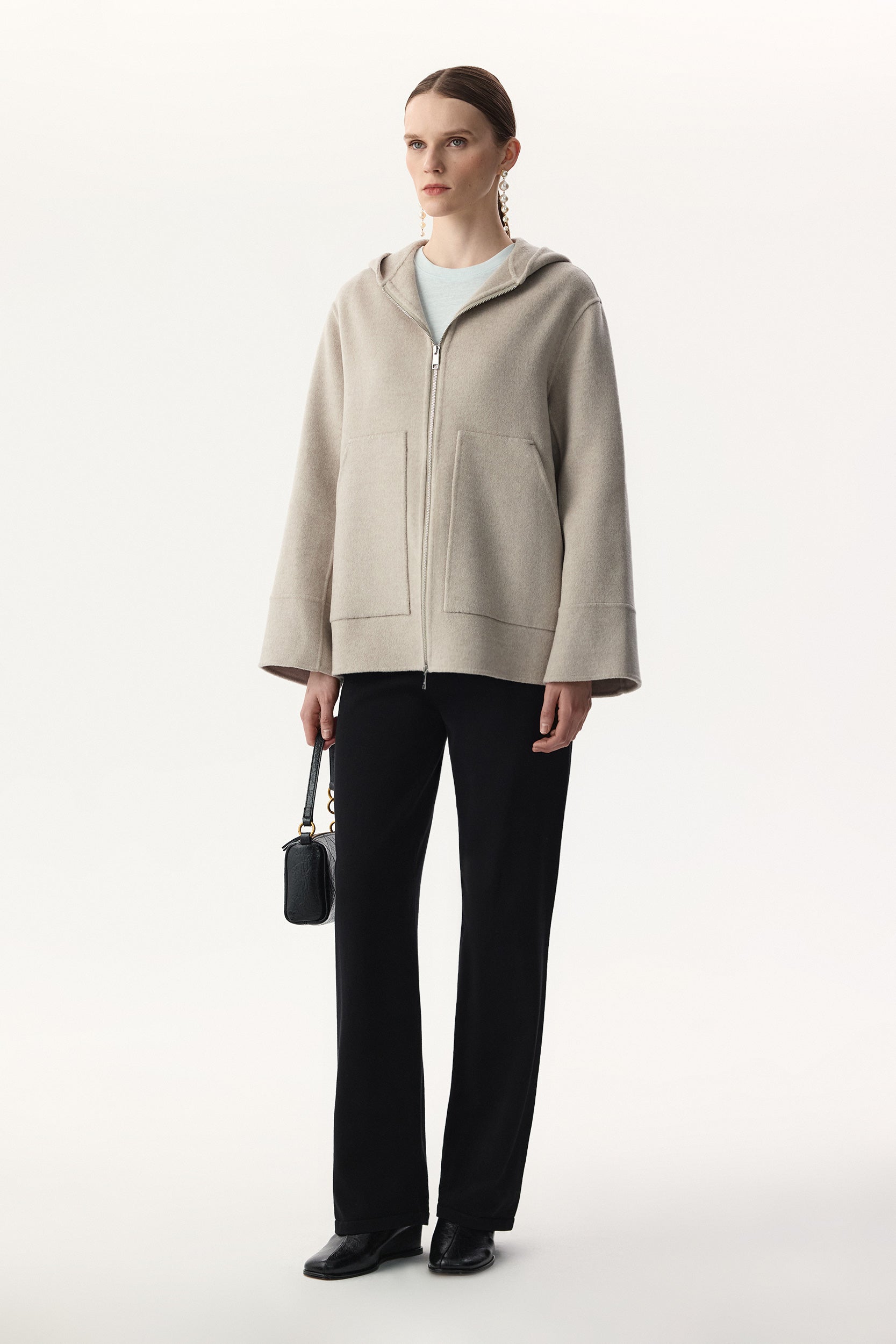 Car coat in wool and cashmere PINXIT
