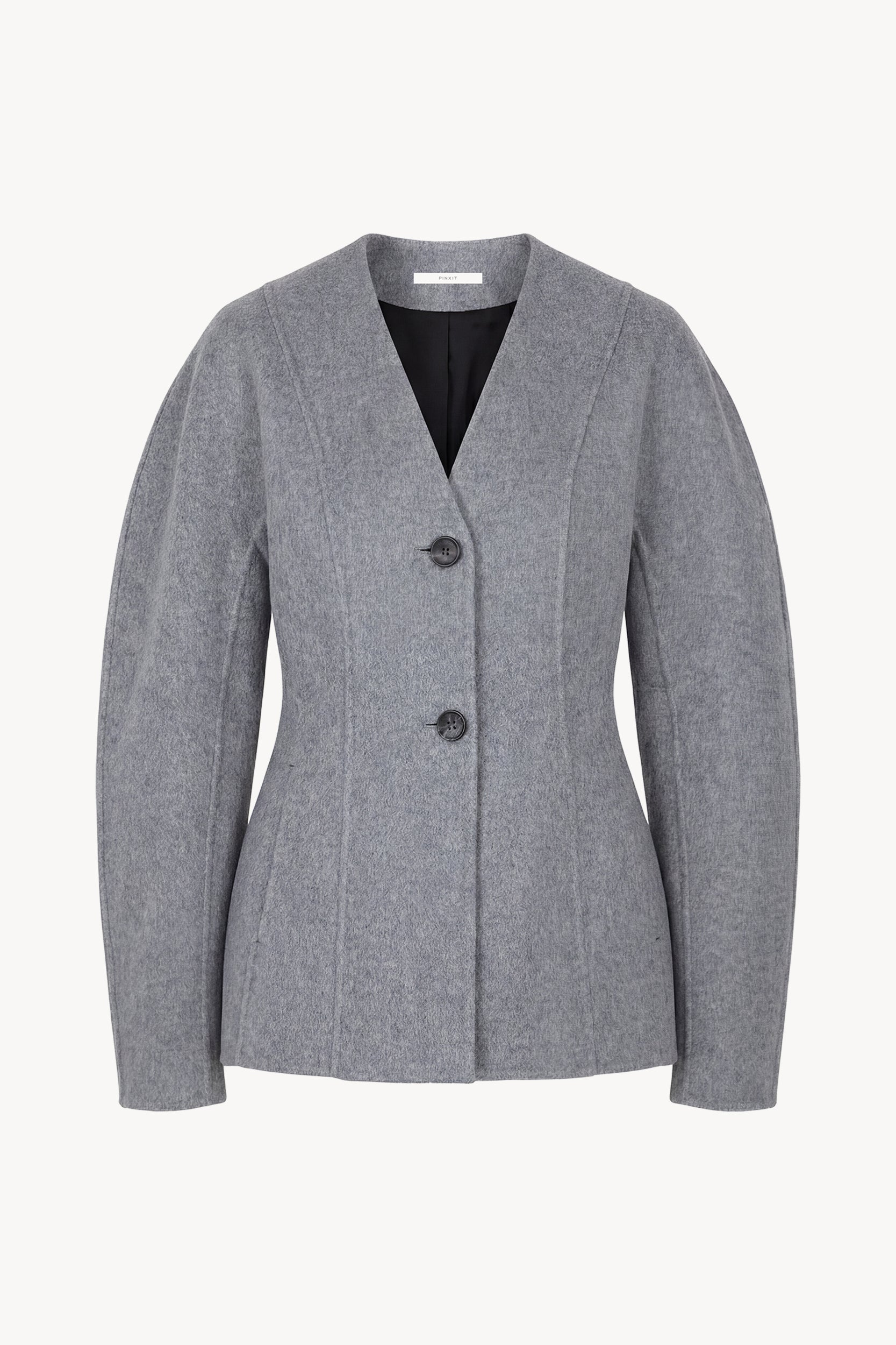Blazer in wool and cashmere Gray melange PINXIT S