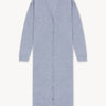 Wool with silk long cardigan Light gray melange PINXIT S
