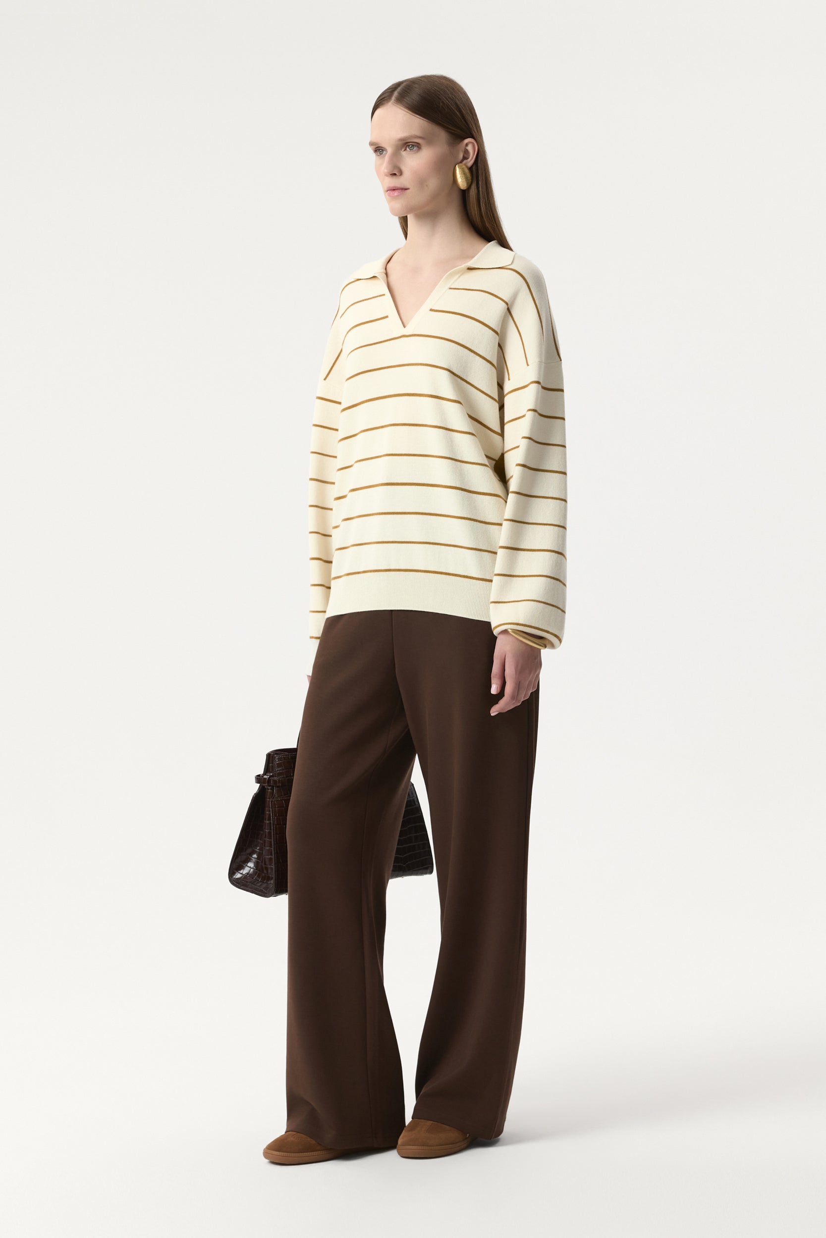 Striped knit polo PINXIT