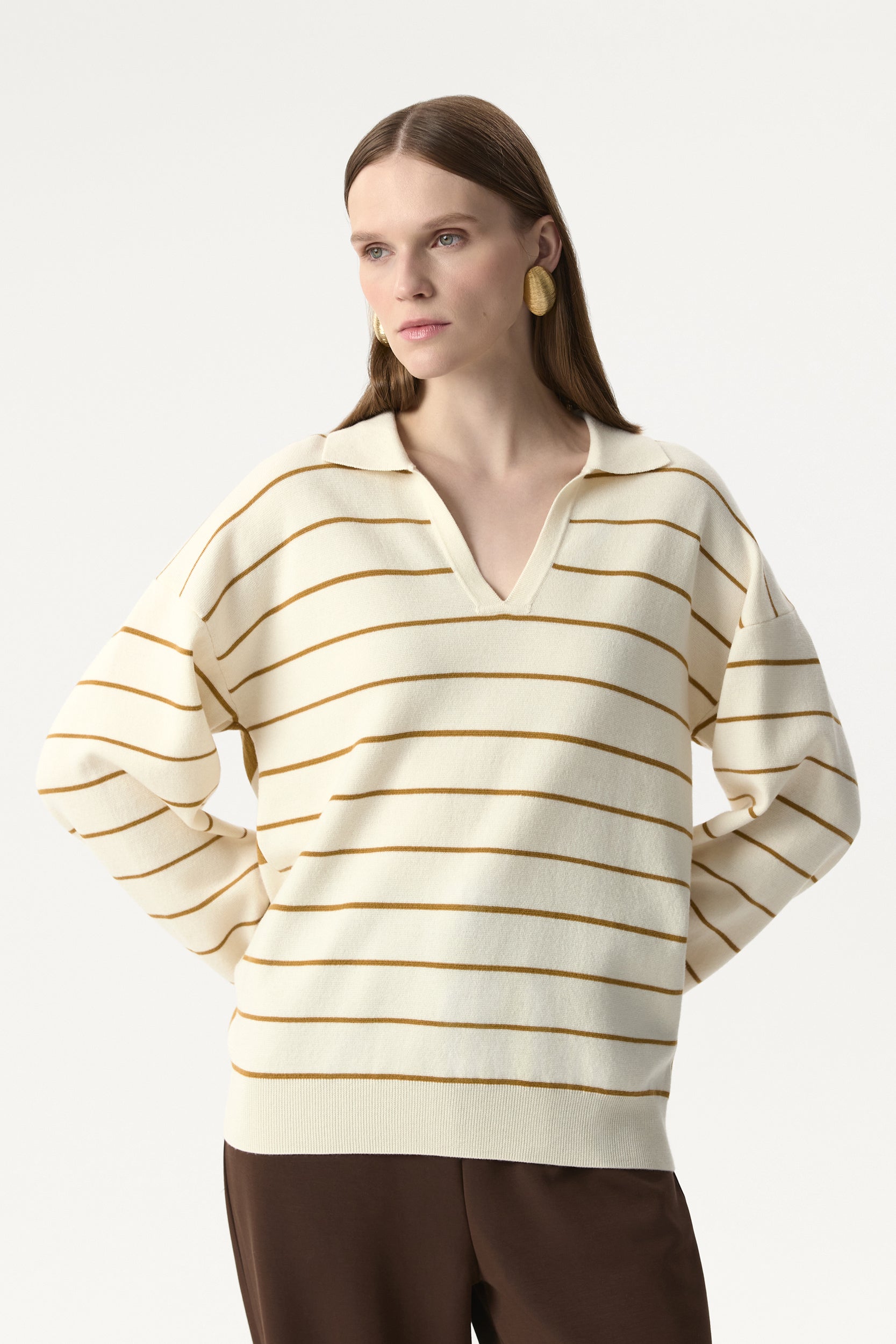 Striped knit polo PINXIT