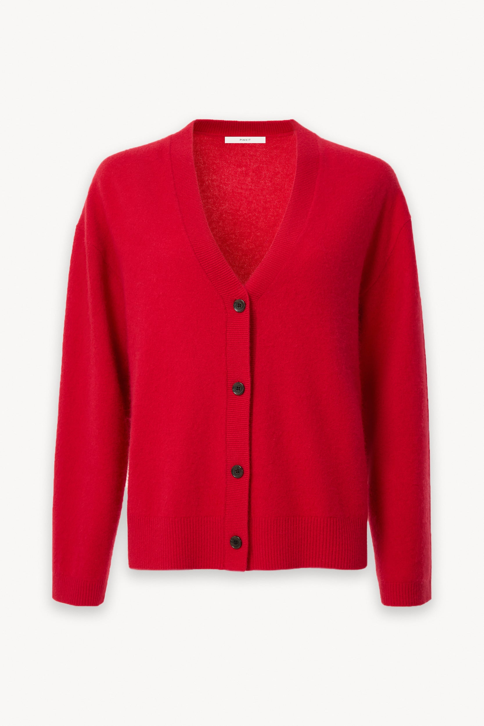 Raccoon wool and angora cardigan Red PINXIT S/M