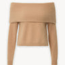 Cropped raccoon wool and angora jumper Beige PINXIT XS