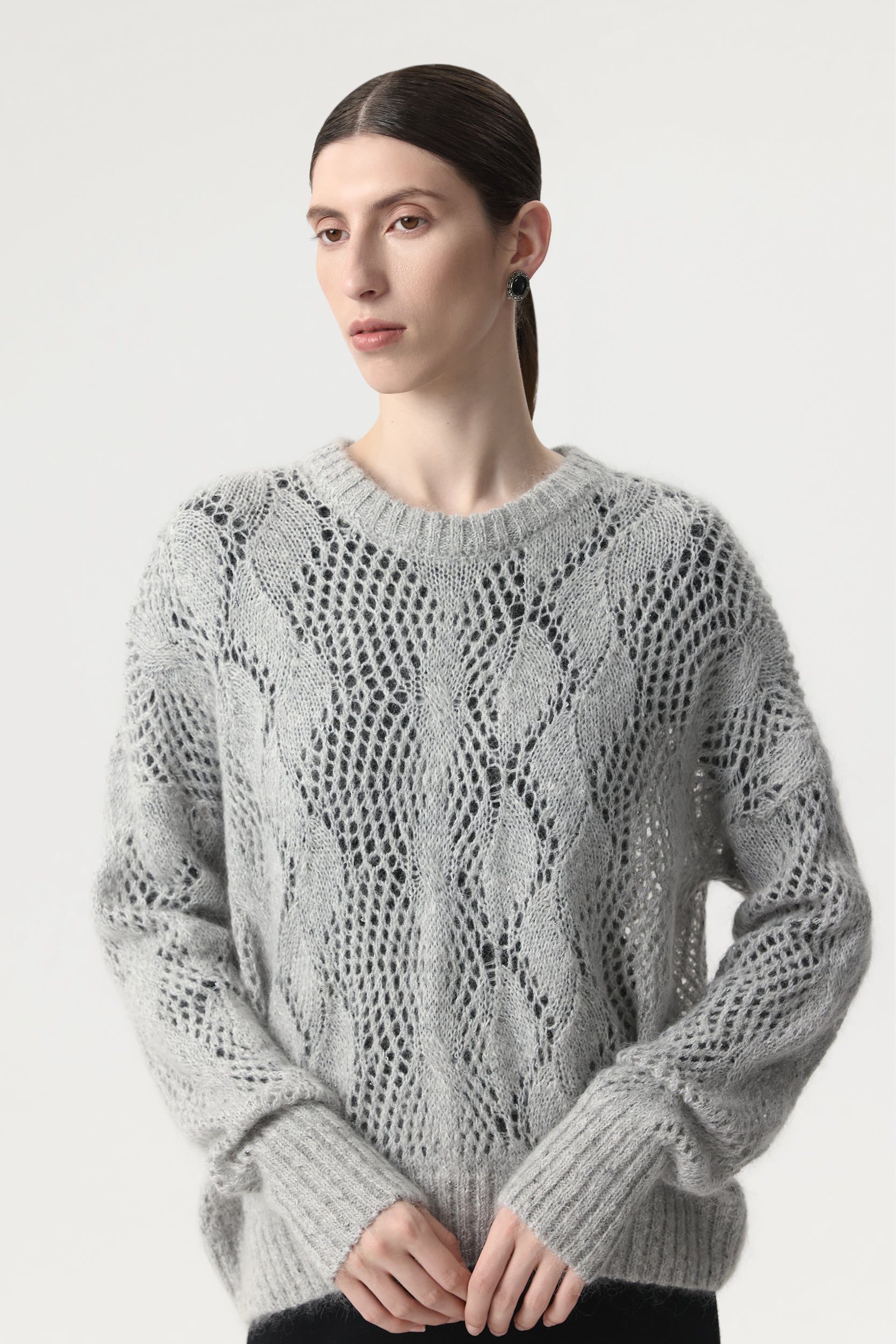 Lace mohair and lurex jumper PINXIT