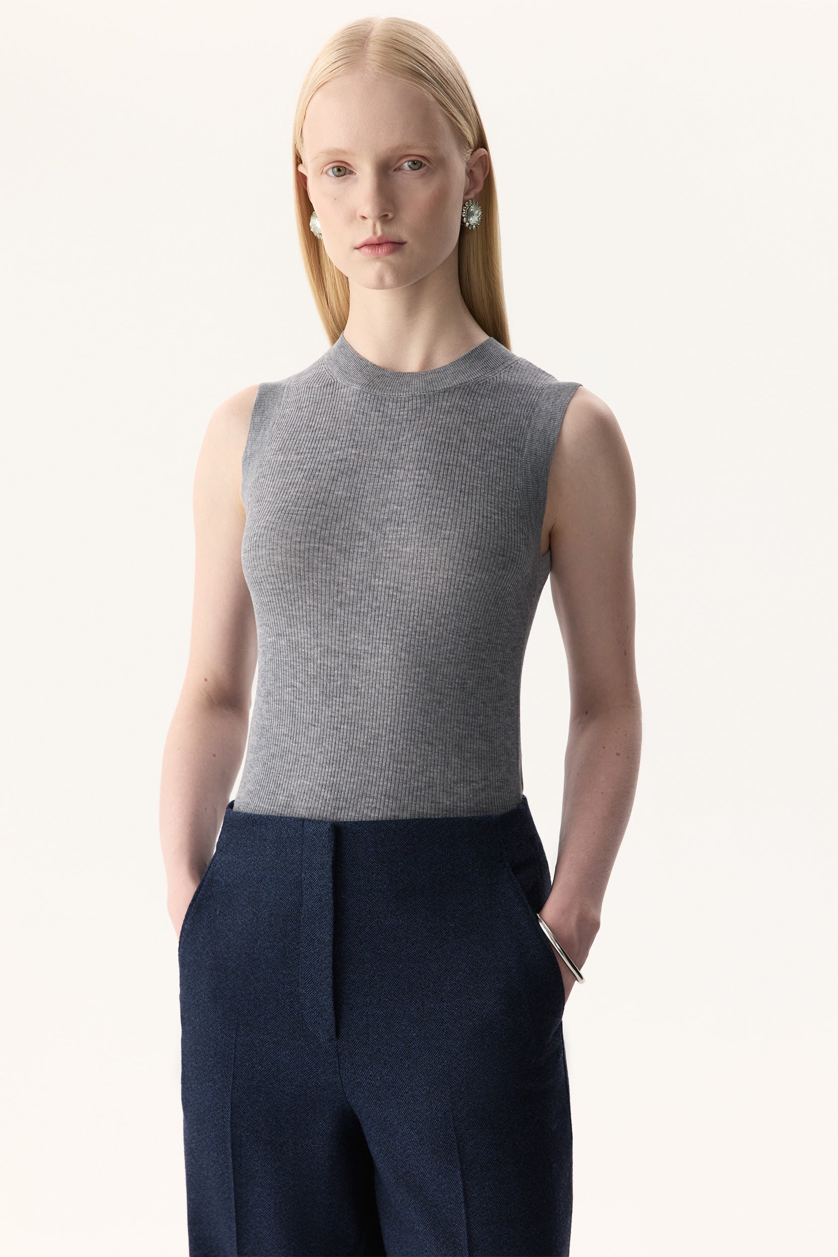 Top in wool and silk PINXIT
