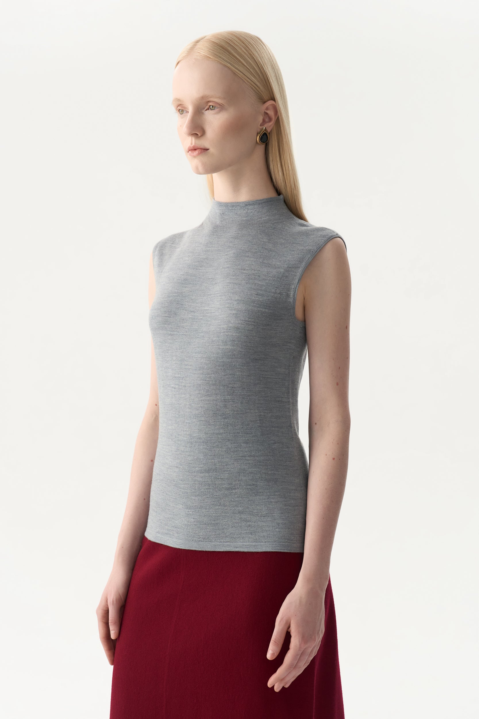 Top in wool and silk PINXIT