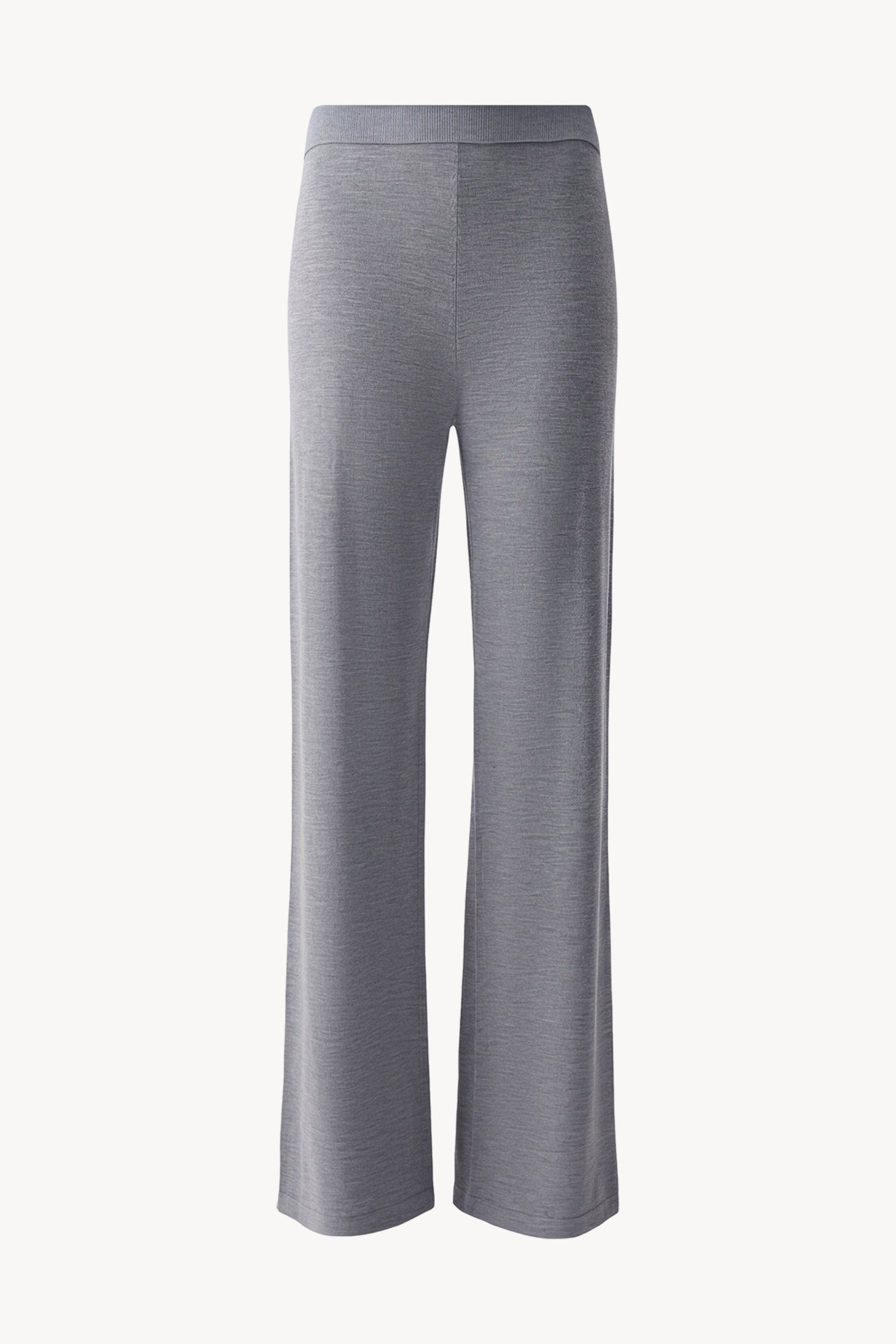 Trousers in wool and silk Light gray melange PINXIT S
