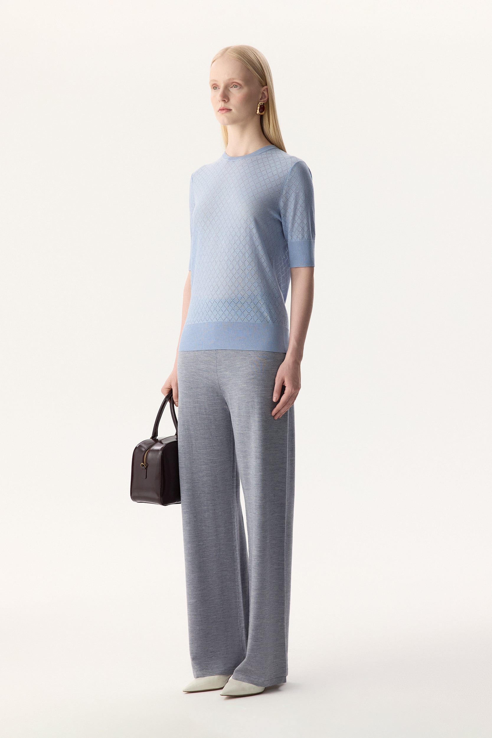 Trousers in wool and silk PINXIT