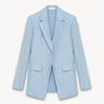 Linen fitted blazer Light blue PINXIT EU 36