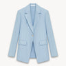 Linen fitted blazer Light blue PINXIT EU 36