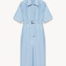 Safari-style linen dress Light blue PINXIT EU 36