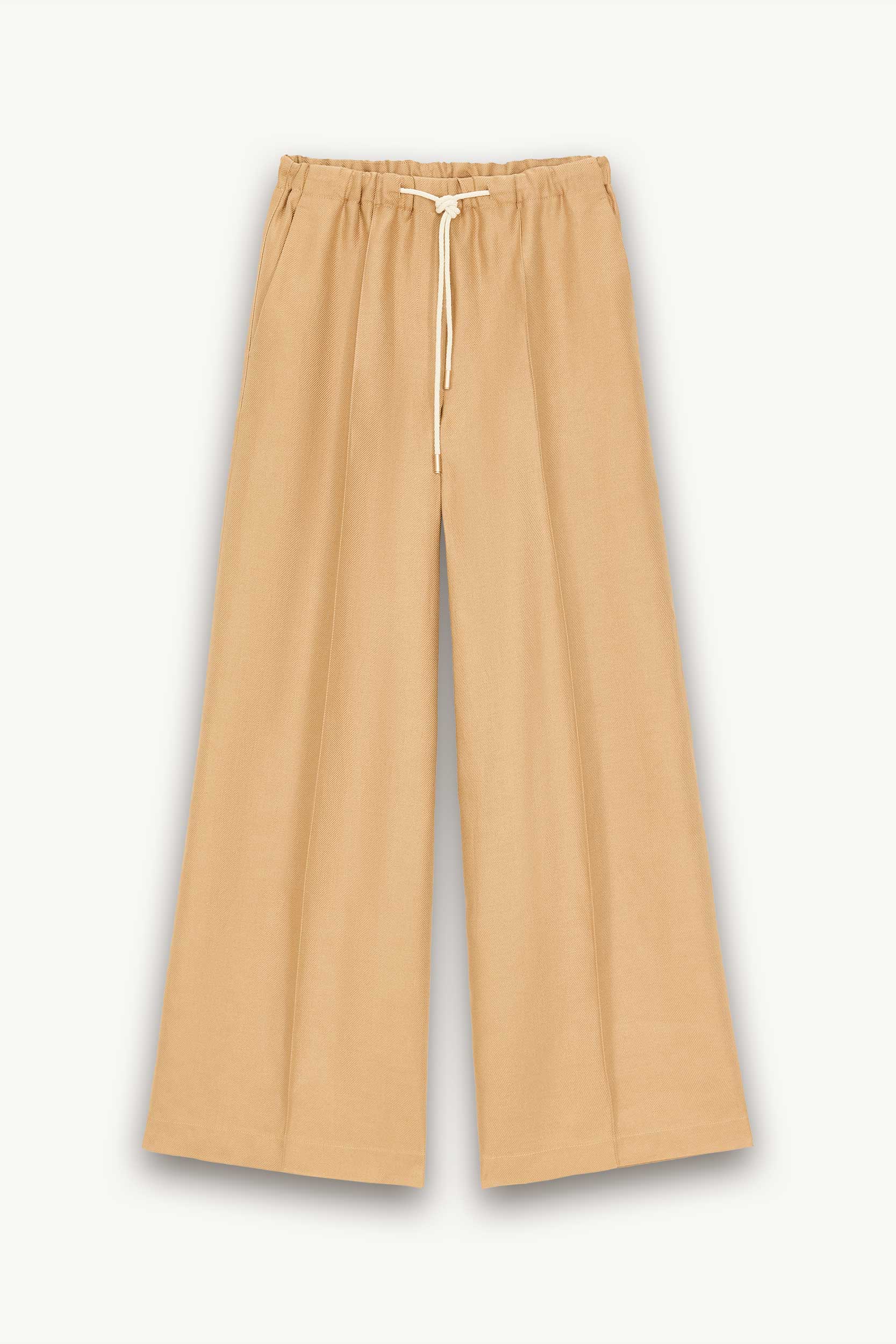 Drawstring linen trousers Sand PINXIT EU 36