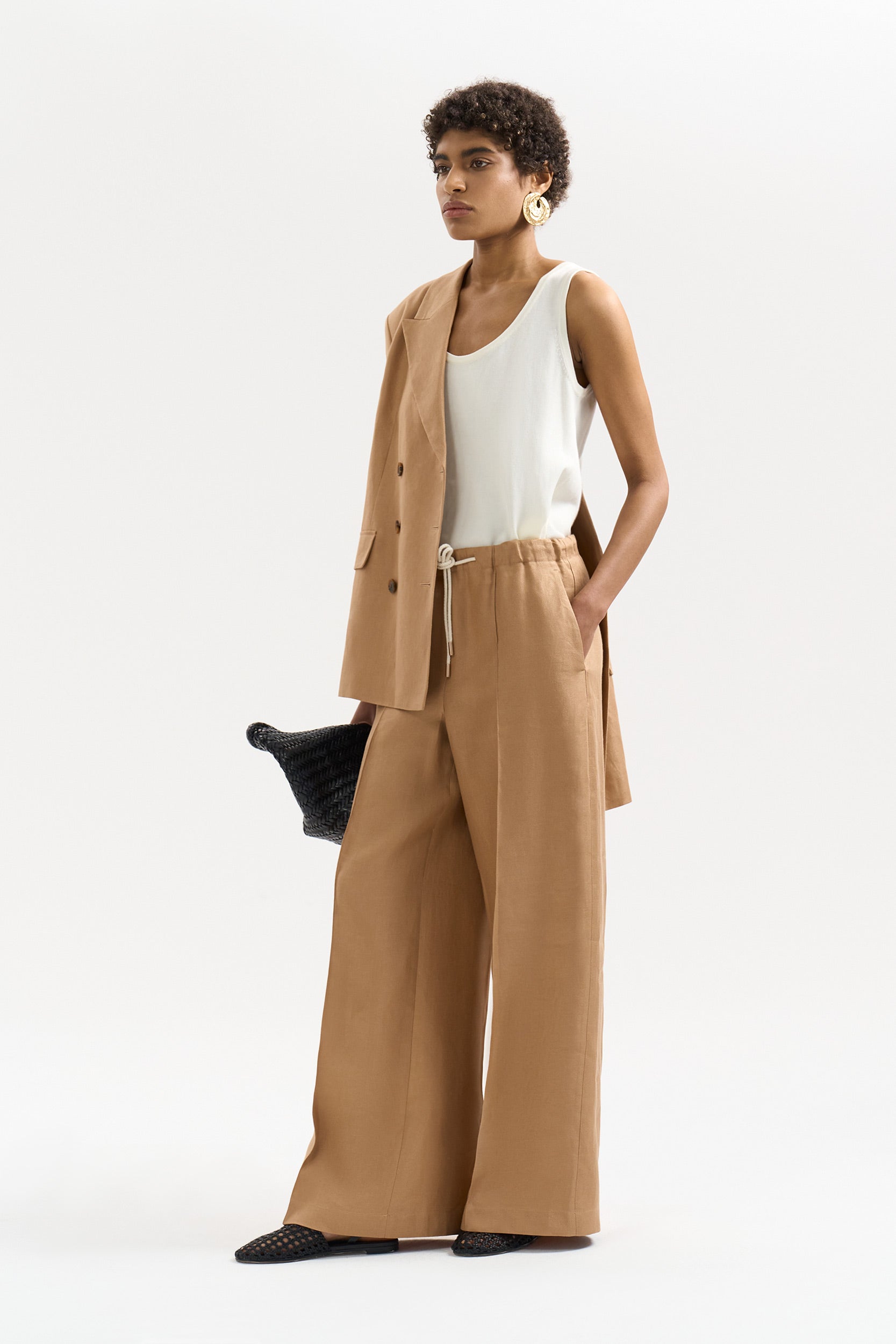 Drawstring linen trousers PINXIT