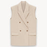 Oversized linen gilet PINXIT