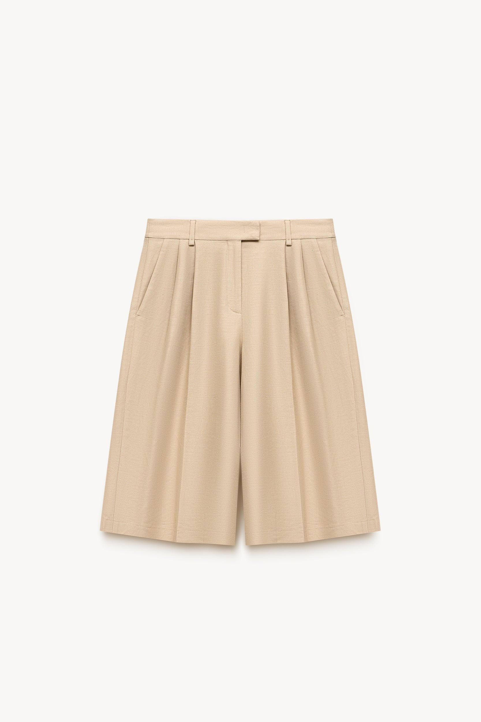 Linen bermuda shorts Beige PINXIT EU 34