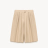 Linen bermuda shorts Beige PINXIT EU 34