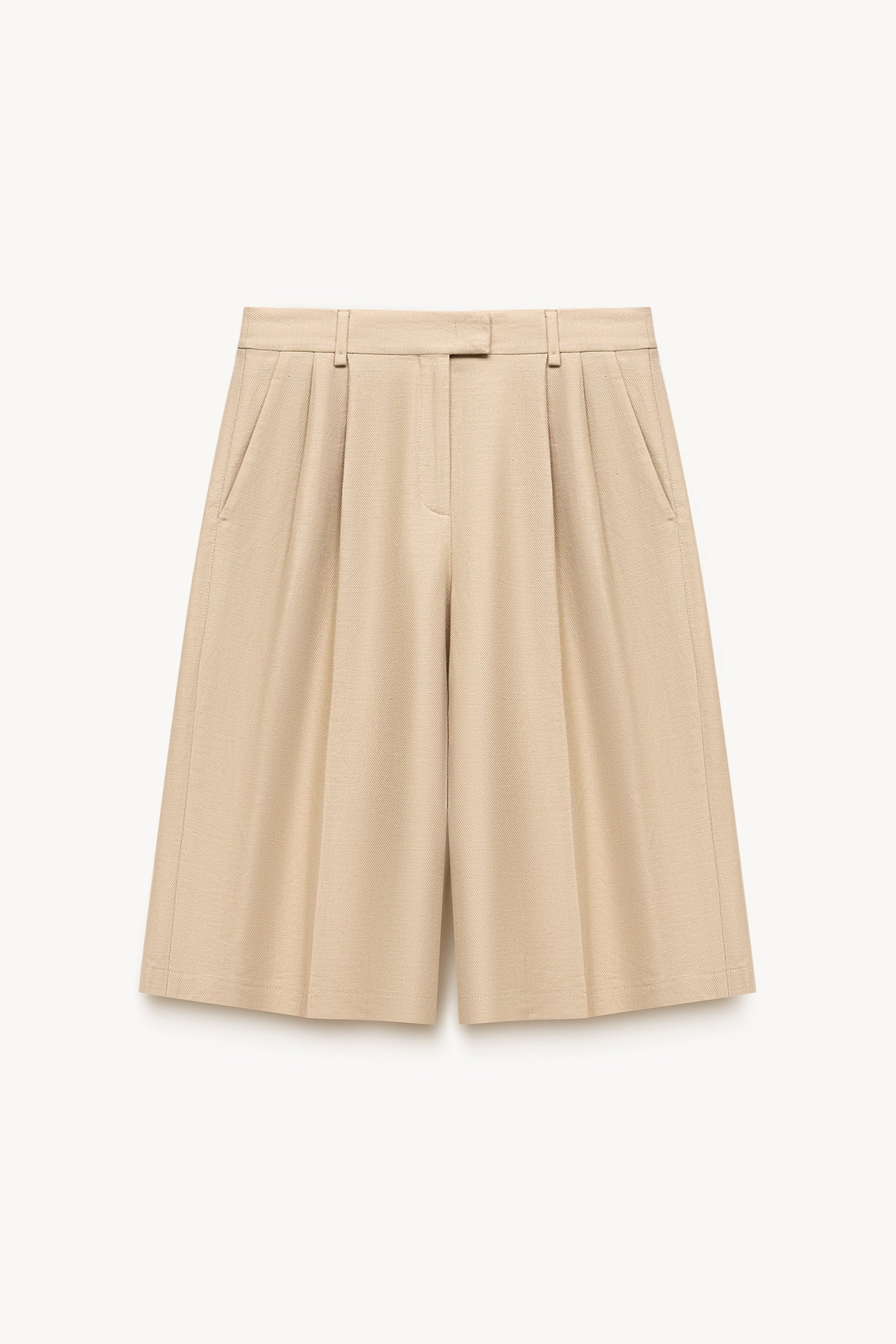 Linen bermuda shorts Beige PINXIT EU 34