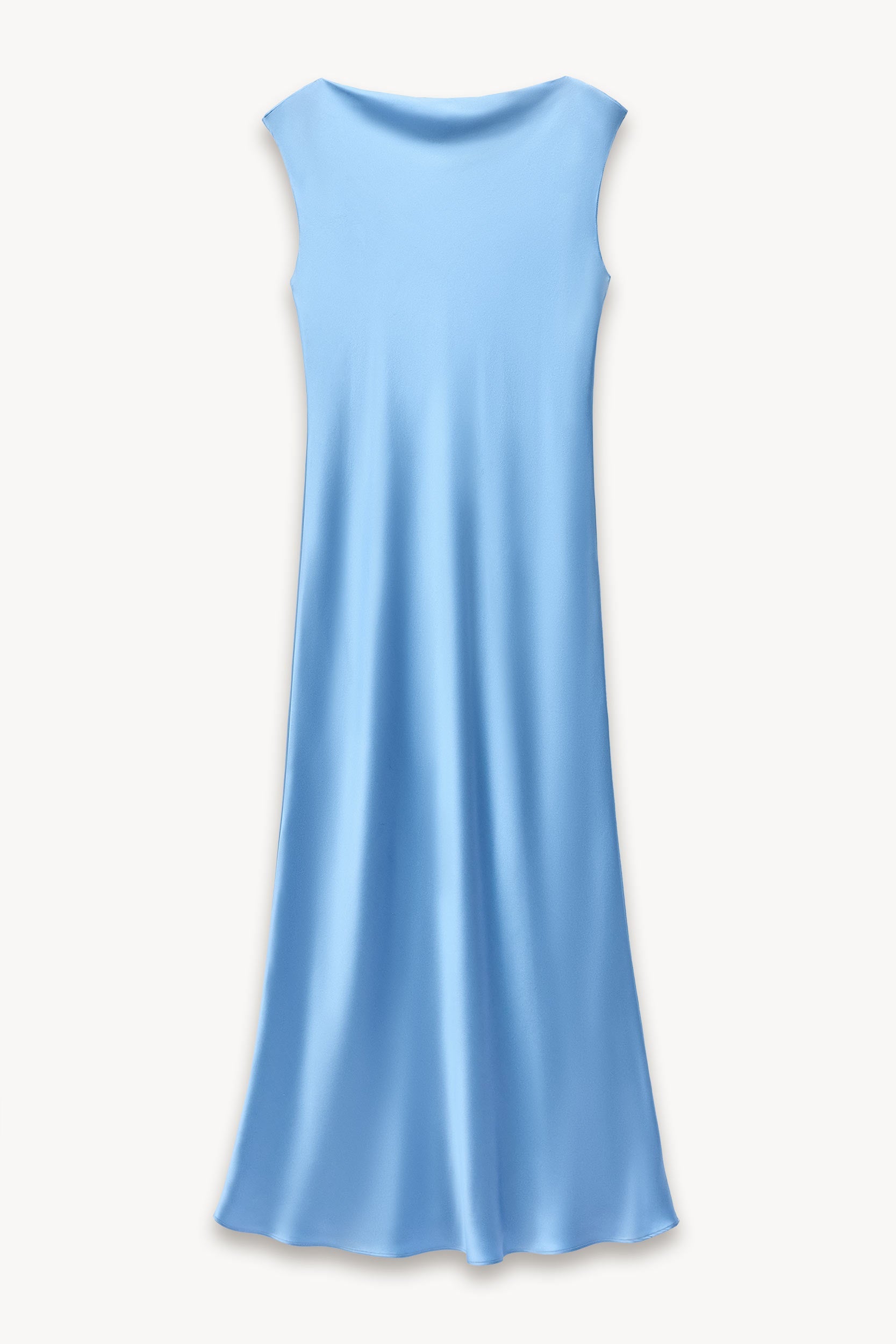 Silk midi dress Light blue PINXIT EU 36