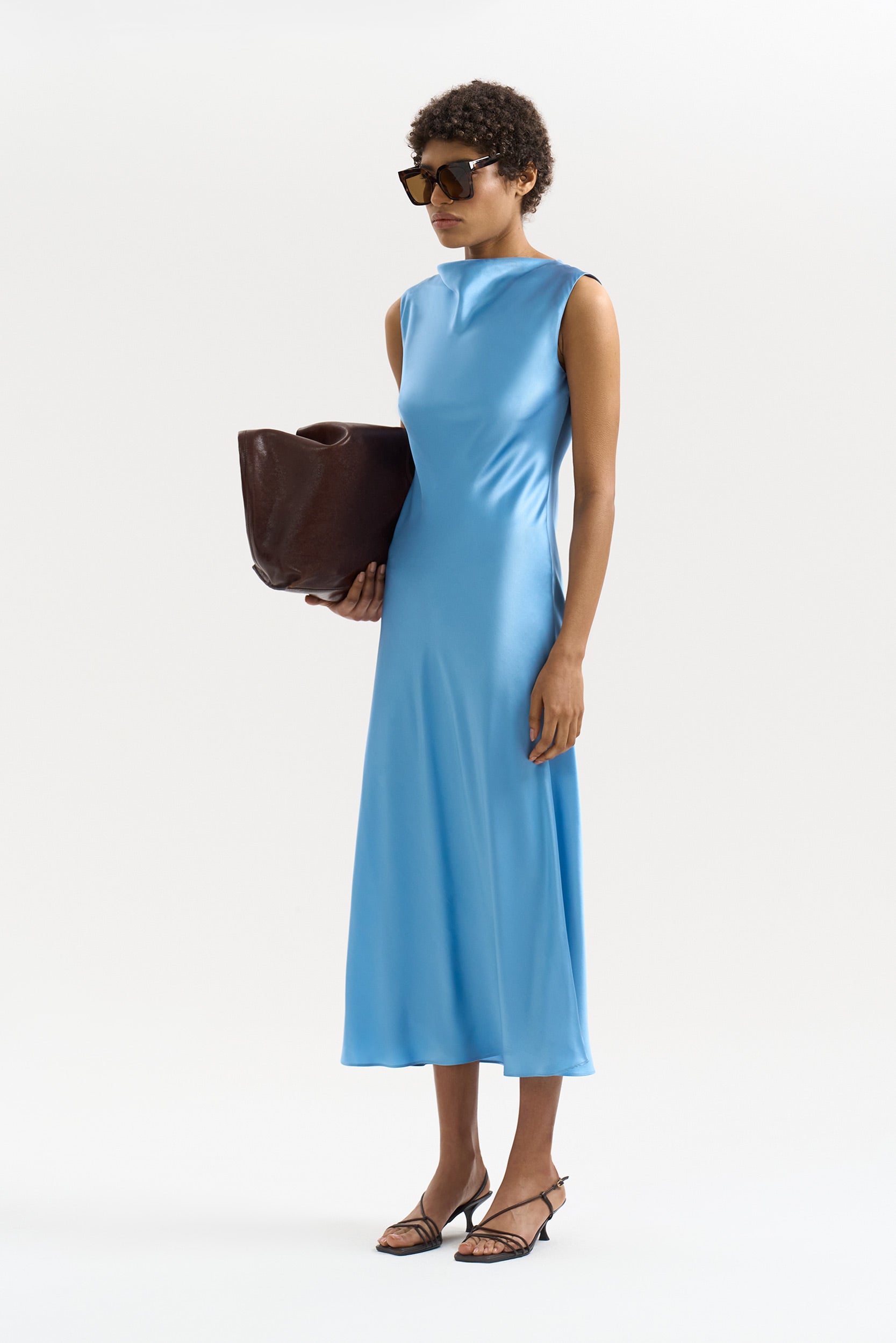 Silk midi dress PINXIT