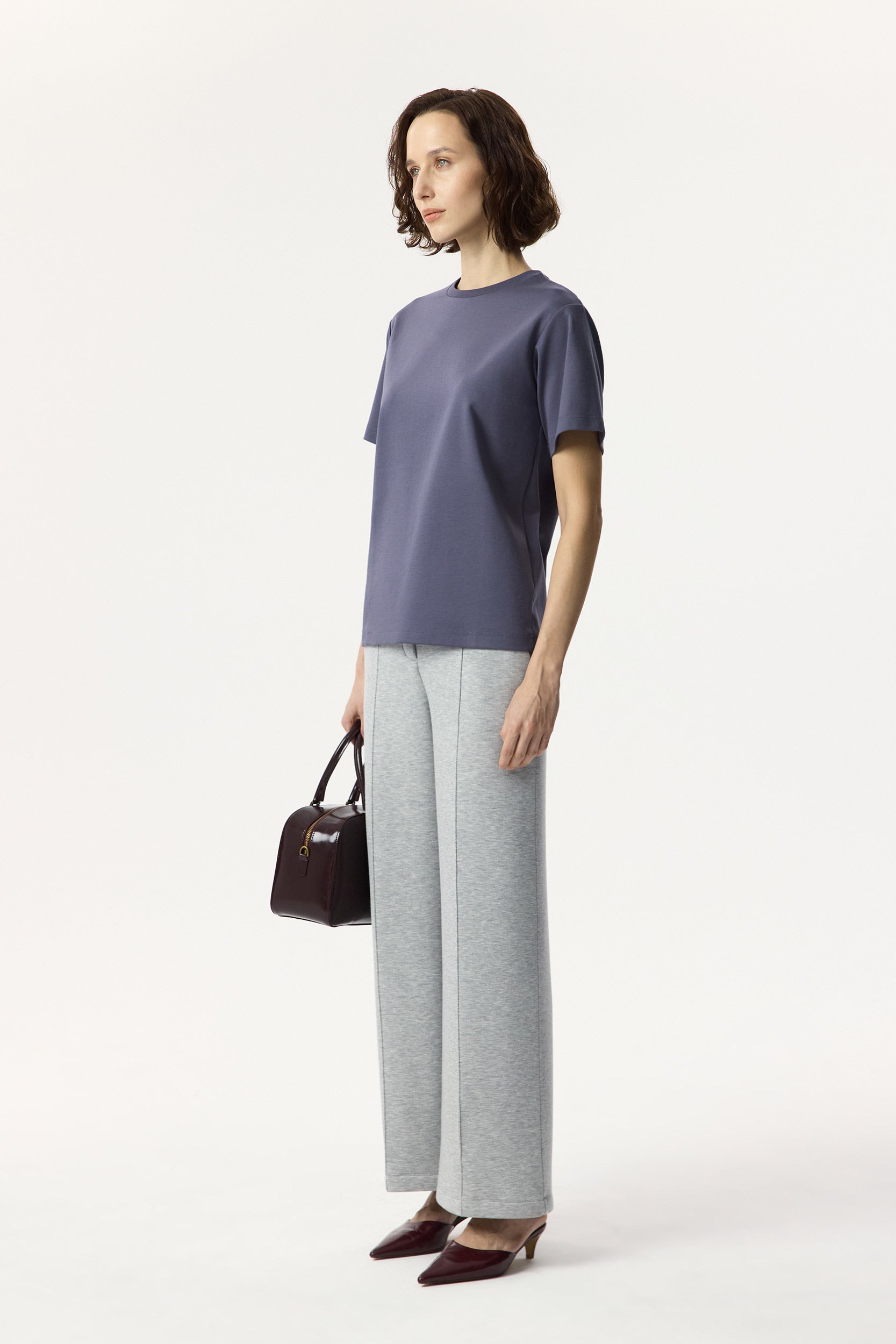 Knit trousers with creases PINXIT