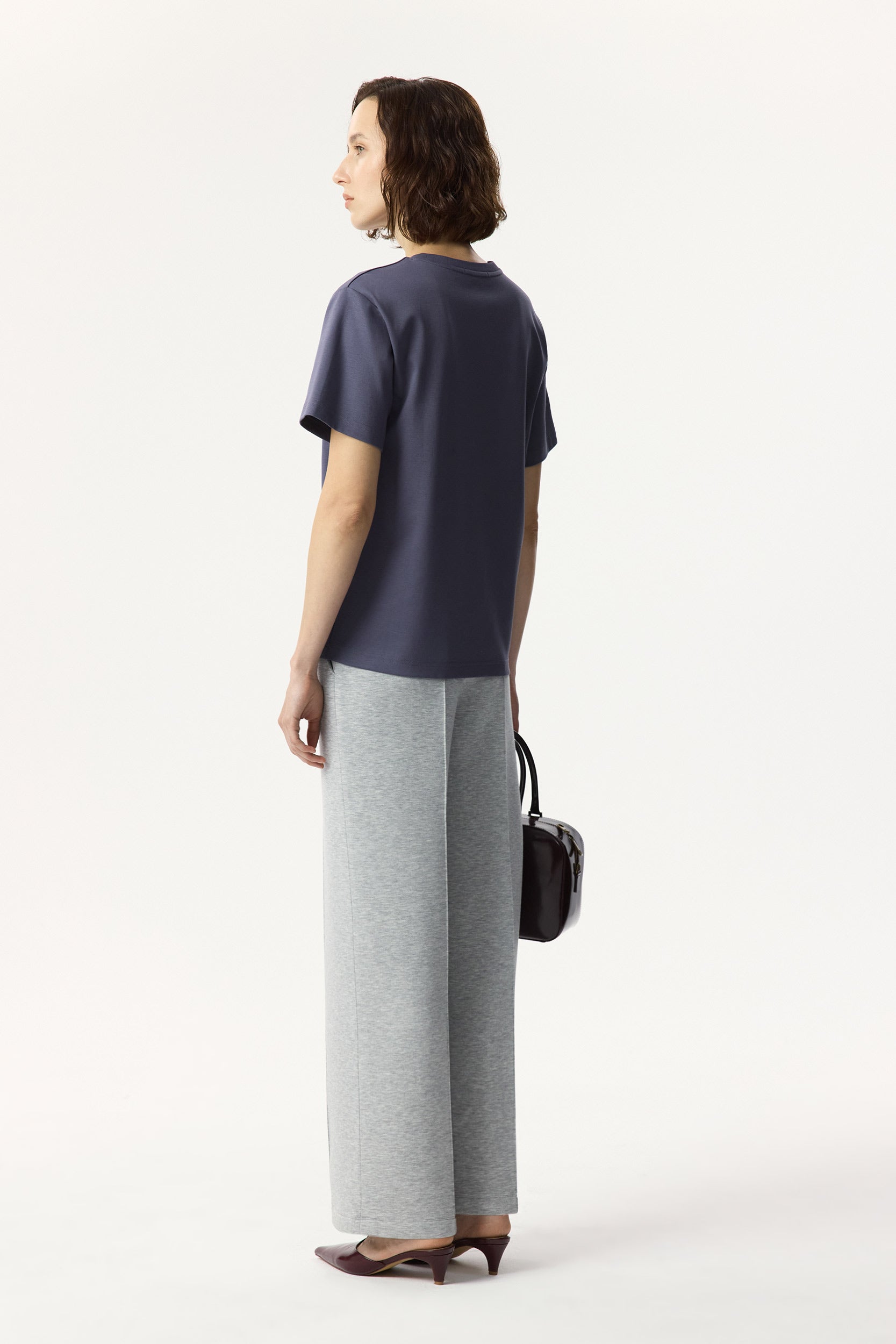 Knit trousers with creases PINXIT