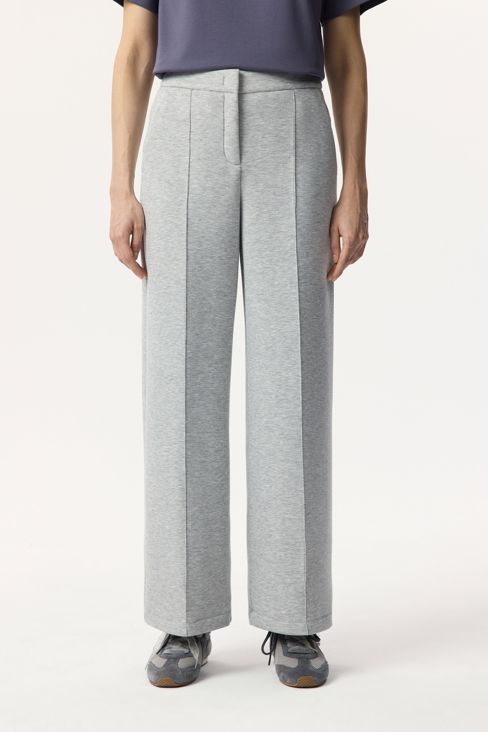 Knit trousers with creases PINXIT