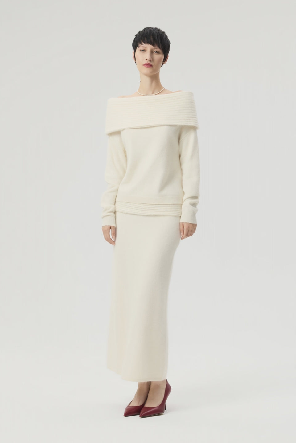 Cropped raccoon wool and angora jumper PINXIT